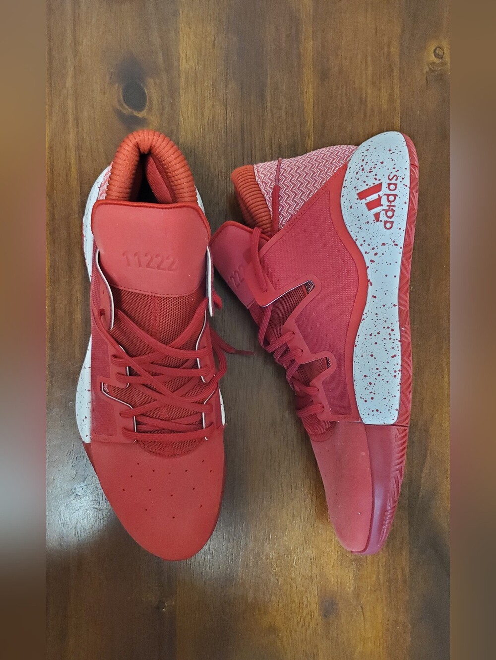 Adidas 11222 Brooklyn Basketball Sneaker Shoes Red & White EE3946